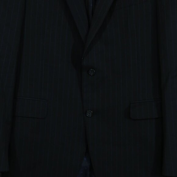 2-piece Samuelsohn Men’s 42R Navy Pinstripe Wool Suit Blazer & Pants Canada - Picture 2 of 16